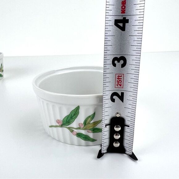 Shafford Herbs & Spices Set of 2 Ceramic Ramekins Baking Dishes 4" Botanical Art - Picture 8 of 8